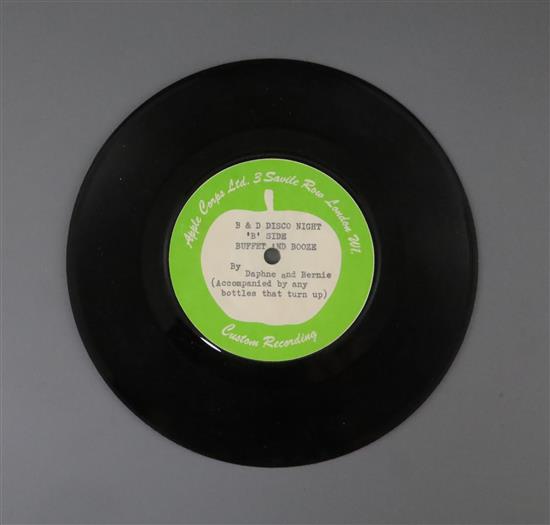 Ringo Starr demonstration acetate on Apple records Call Me b/w Only You (early mixes from Goodnight Vienna)